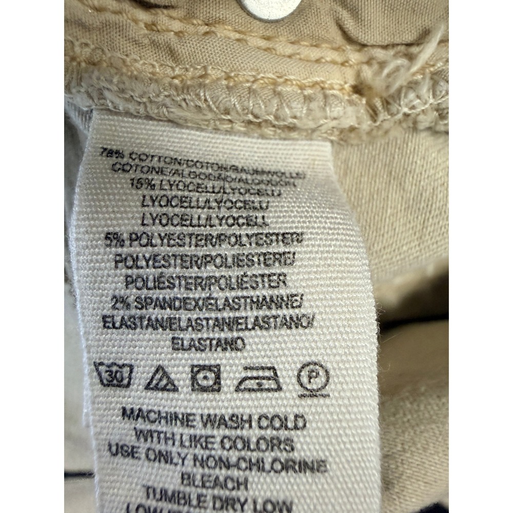 Free People Womens Distressed Skinny Jeans Khaki Tan Stretch Denim Size 29R -BA - Picture 4 of 5